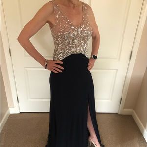 Floor length evening dress